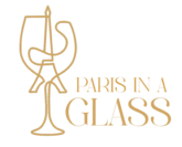 logo paris in a glass
